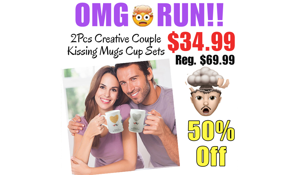 2Pcs Creative Couple Kissing Mugs Cup Sets Only $34.99 Shipped on Amazon (Regularly $69.99)