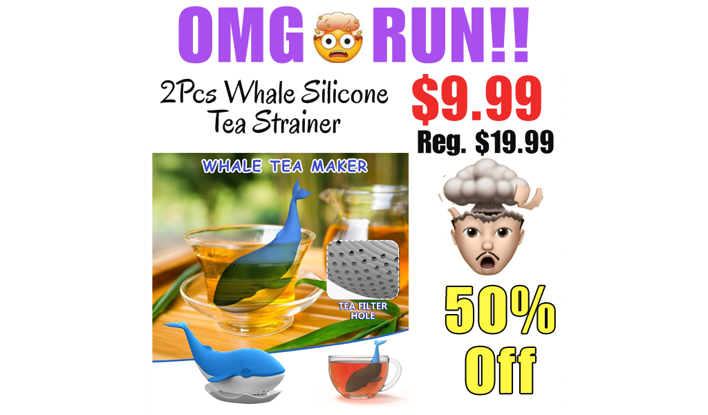 2Pcs Whale Silicone Tea Strainer Only $9.99 Shipped on Amazon (Regularly $19.99)