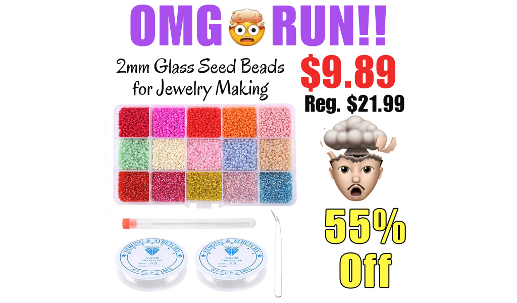 2mm Glass Seed Beads for Jewelry Making Only $9.89 Shipped on Amazon (Regularly $21.99)