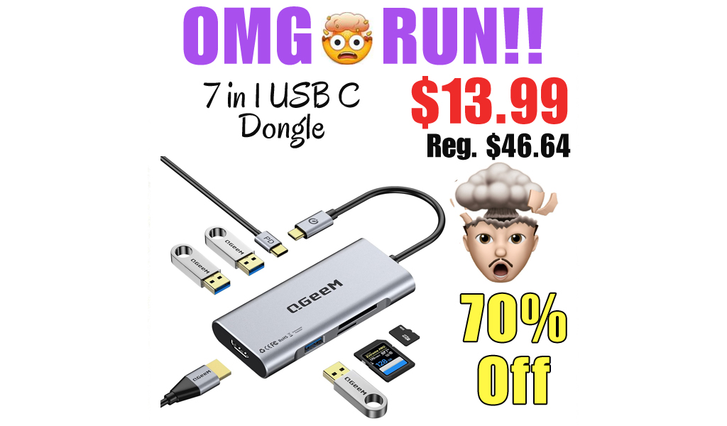 7 in 1 USB C Dongle Only $13.99 Shipped on Amazon (Regularly $46.64)