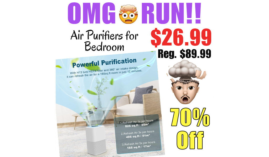 Air Purifiers for Bedroom Only $26.99 Shipped on Amazon (Regularly $89.99)