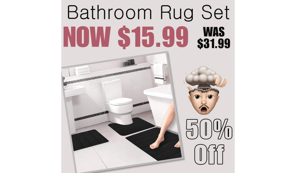 Bathroom Rug Set Only $15.99 Shipped on Amazon (Regularly $31.99)