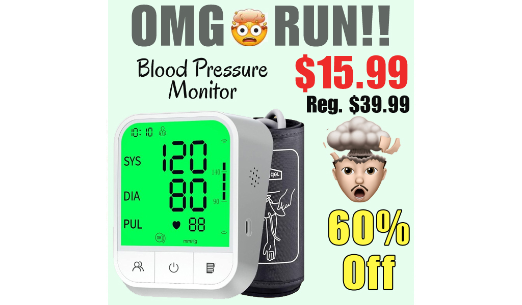 Blood Pressure Monitor Only $15.99 Shipped on Amazon (Regularly $39.99)