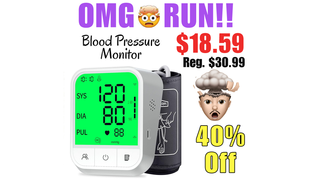 Blood Pressure Monitor Only $18.59 Shipped on Amazon (Regularly $30.99)