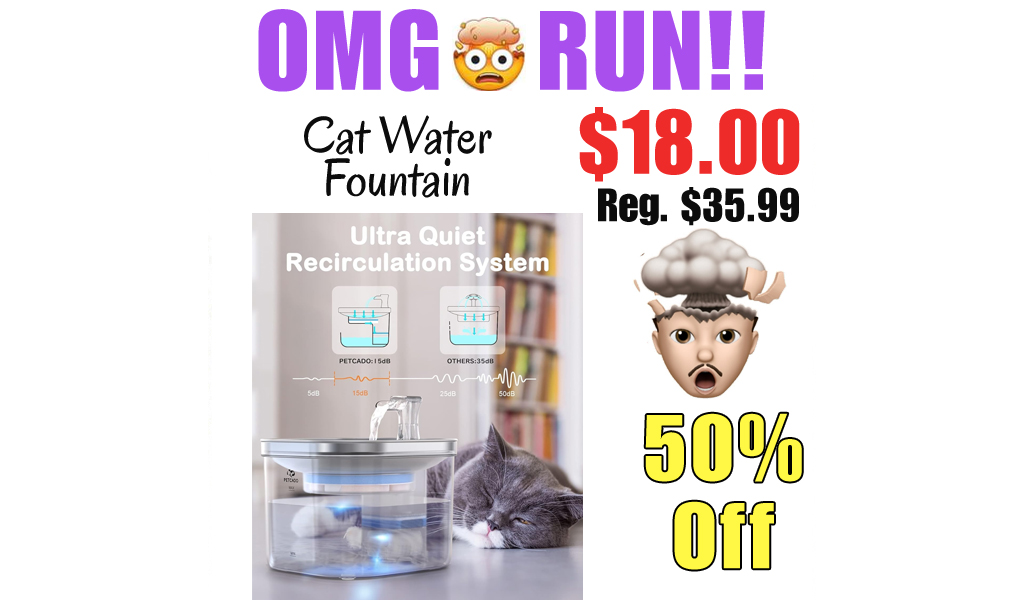 Cat Water Fountain Only $18.00 Shipped on Amazon (Regularly $35.99)