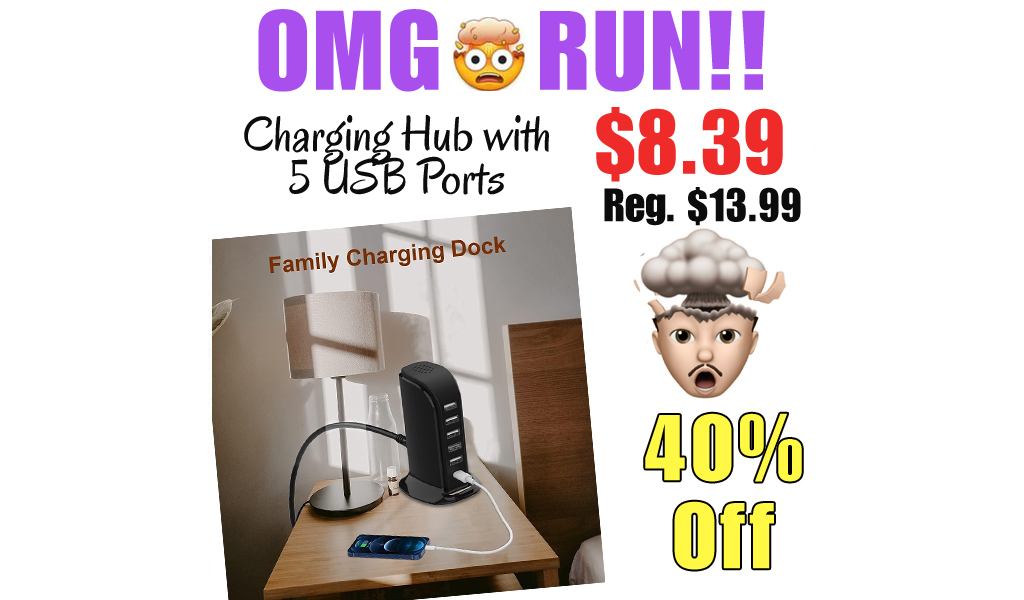 Charging Hub with 5 USB Ports Only $8.39 Shipped on Amazon (Regularly $13.99)