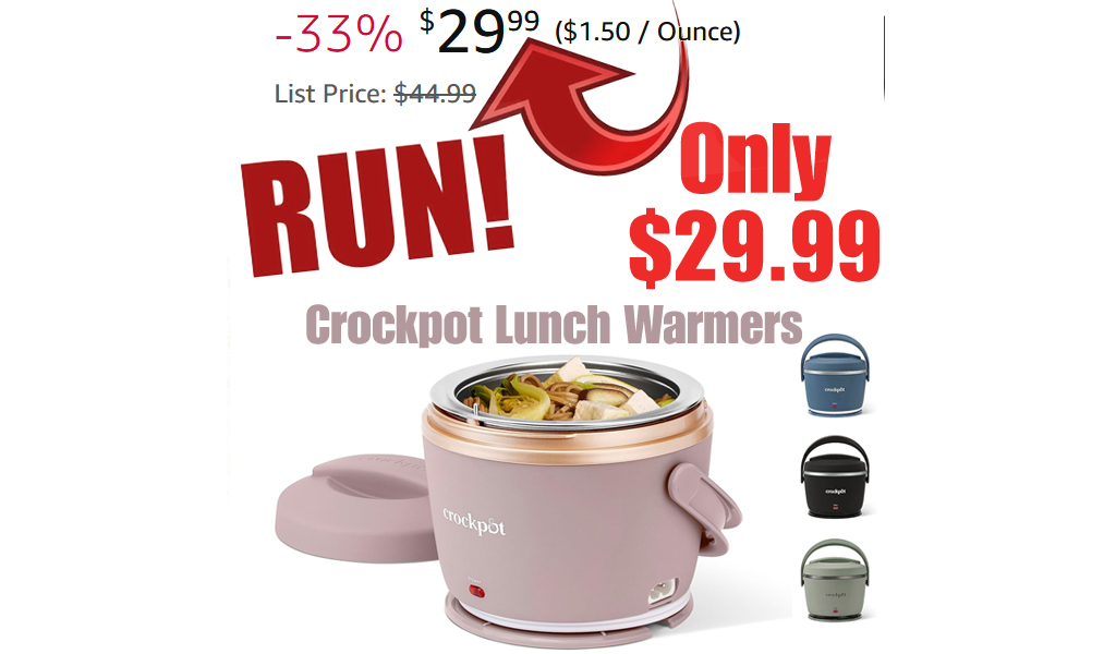 Crockpot Lunch Warmers Just $29.99 on  & Walmart.com (Reg. $45)