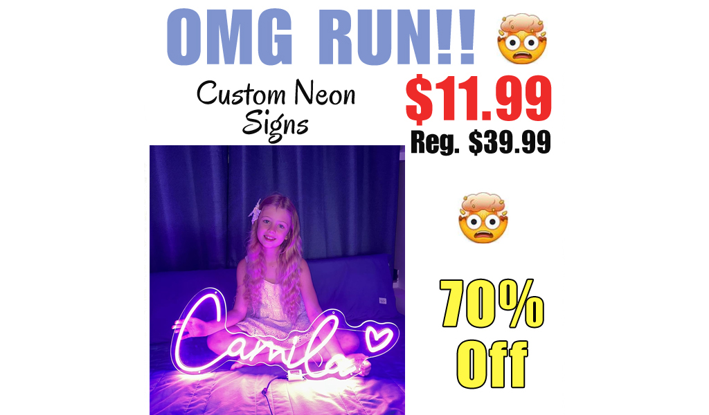 Custom Neon Signs Only $11.99 Shipped on Amazon (Regularly $39.99)