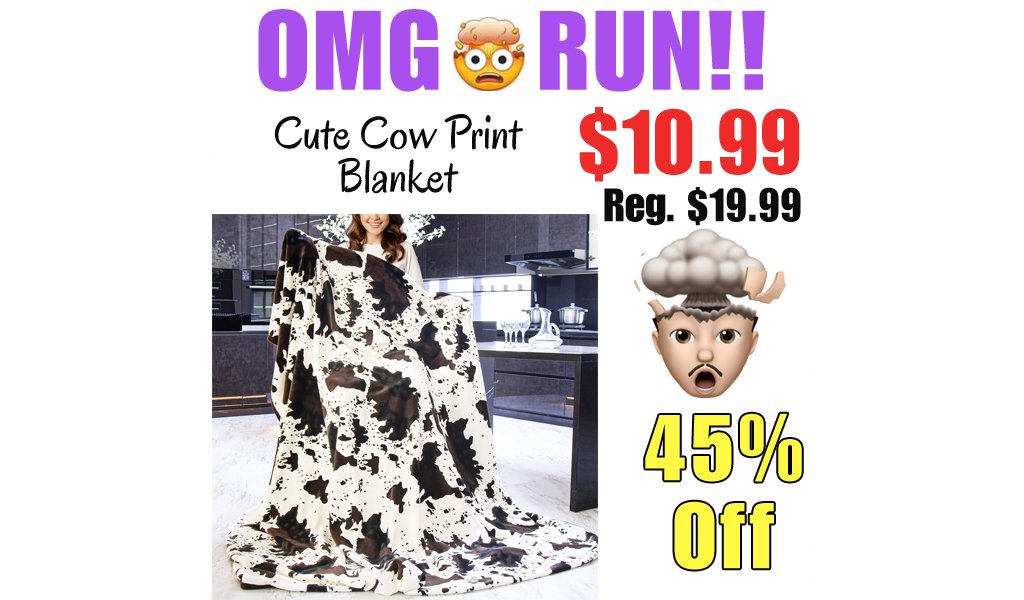 Cute Cow Print Blanket Only $10.99 Shipped on Amazon (Regularly $19.99)
