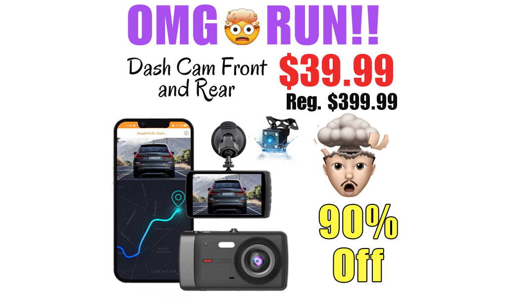 Dash Cam Front and Rear Only $39.99 Shipped on Amazon (Regularly $399.99)