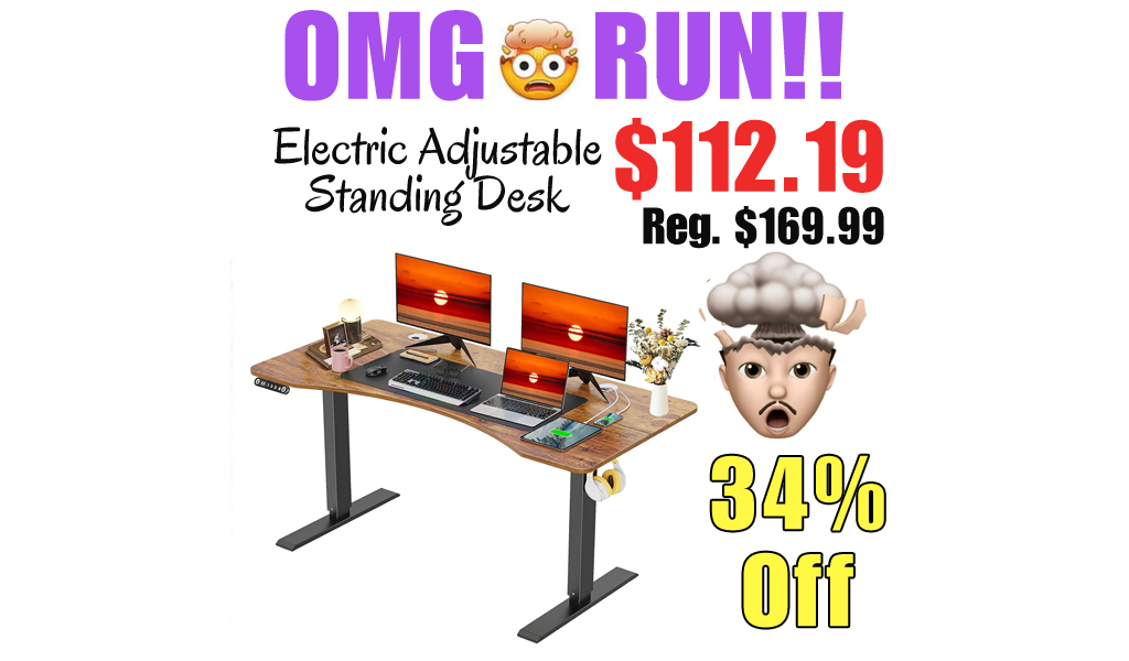 Electric Adjustable Standing Desk Only $112.19 Shipped on Amazon (Regularly $169.99)