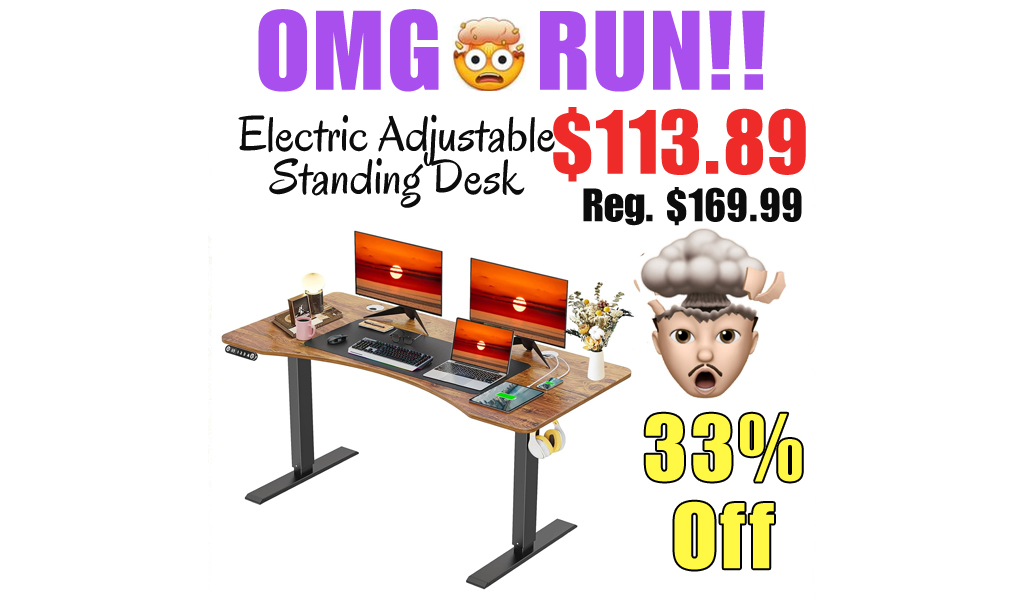 Electric Adjustable Standing Desk Only $113.89 Shipped on Amazon (Regularly $169.99)