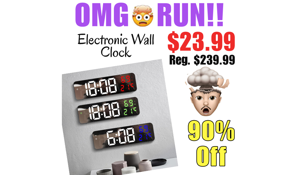 Electronic Wall Clock Only $23.99 Shipped on Amazon (Regularly $239.99)