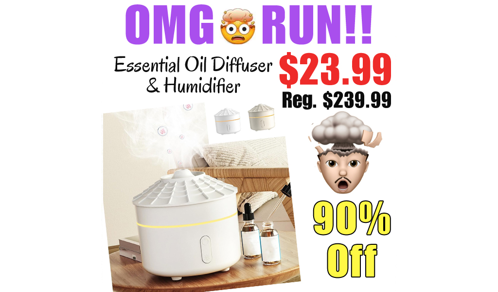 Essential Oil Diffuser & Humidifier Only $23.99 Shipped on Amazon (Regularly $239.99)