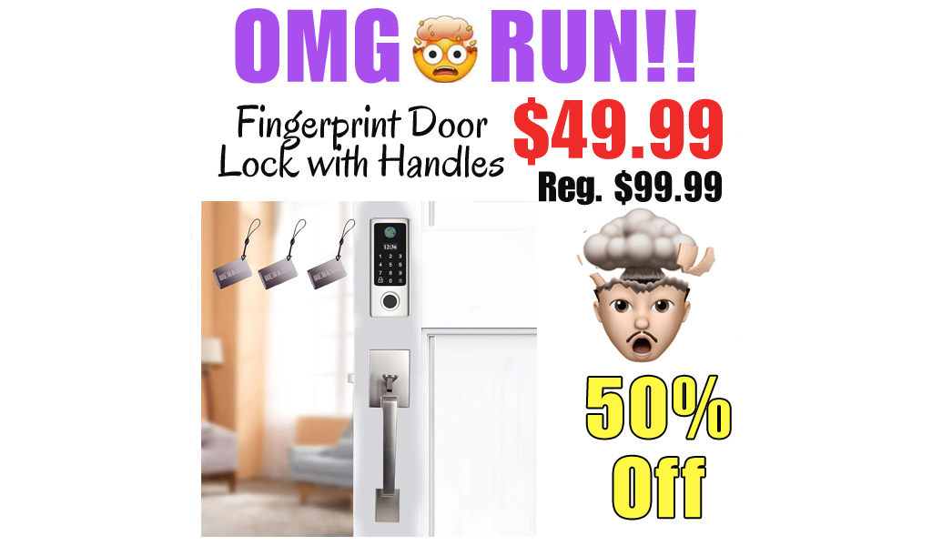 Fingerprint Door Lock with Handles Only $49.99 Shipped on Amazon (Regularly $99.99)