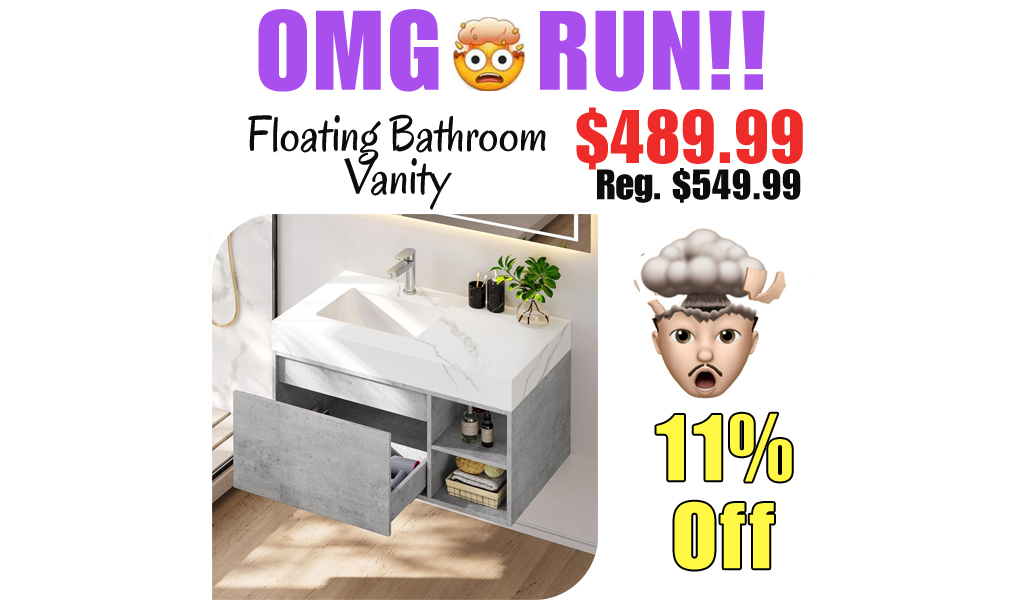 Floating Bathroom Vanity Only $489.99 on Amazon (Regularly $549.99)
