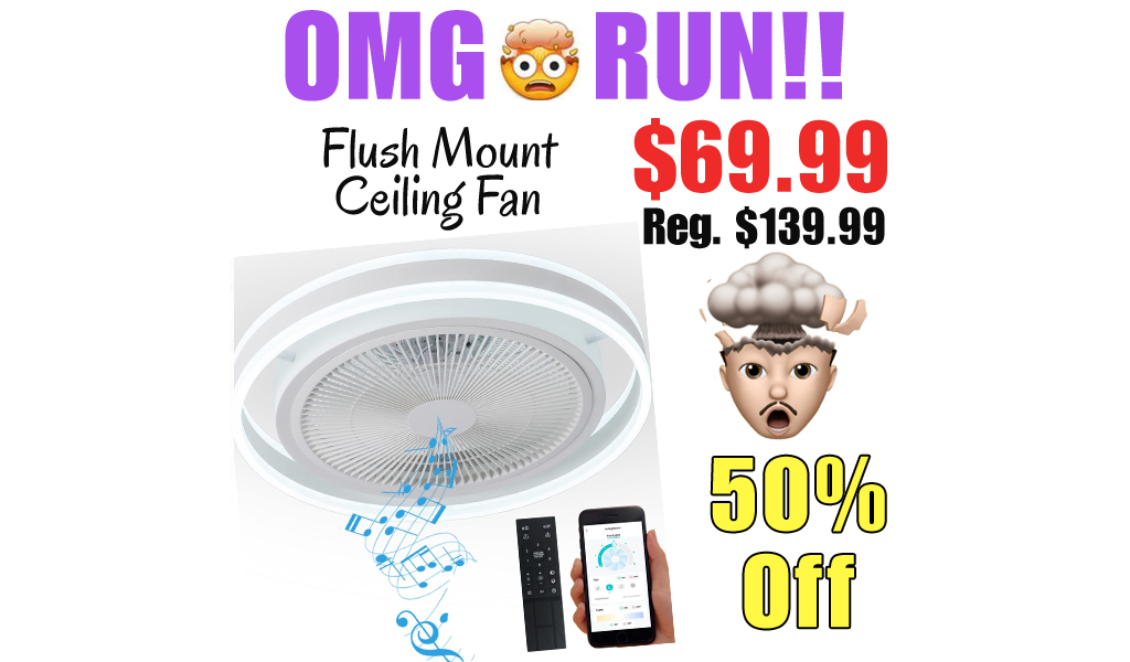 Flush Mount Ceiling Fan Only $69.99 Shipped on Amazon (Regularly $139.99)