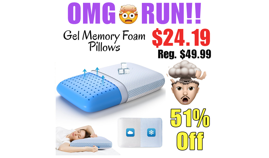 Gel Memory Foam Pillows Only $24.19 Shipped on Amazon (Regularly $49.99)