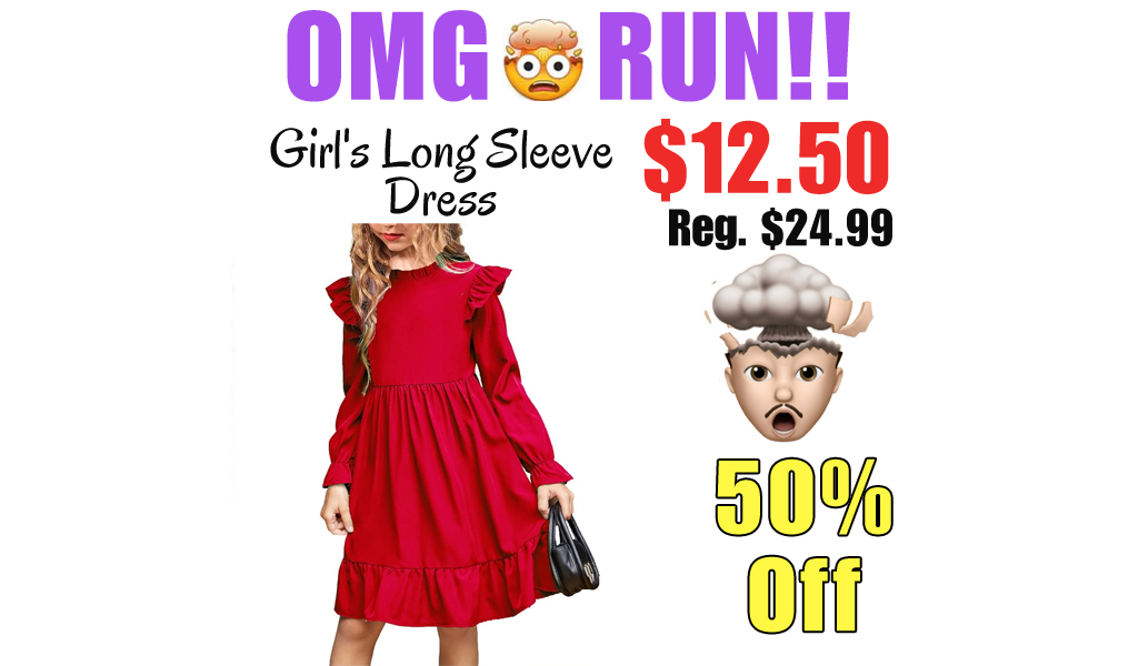 Girl's Long Sleeve Dress Only $12.50 Shipped on Amazon (Regularly $24.99)