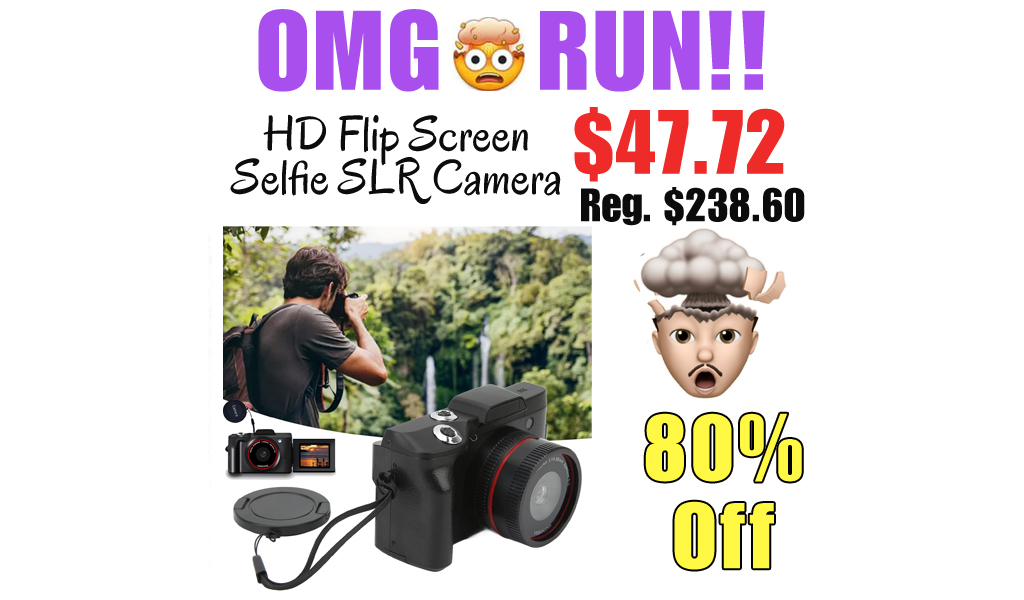 HD Flip Screen Selfie SLR Camera Only $47.72 Shipped on Amazon (Regularly $238.60)