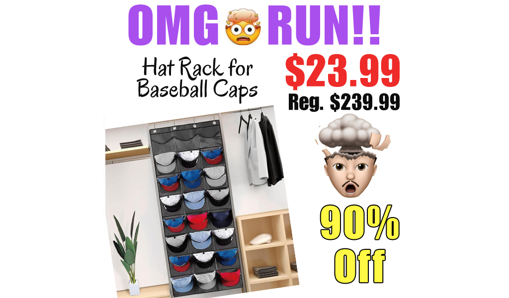 Hat Rack for Baseball Caps Only $23.99 Shipped on Amazon (Regularly $239.99)