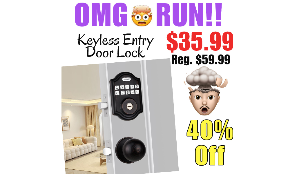 Keyless Entry Door Lock Only $35.99 Shipped on Amazon (Regularly $59.99)