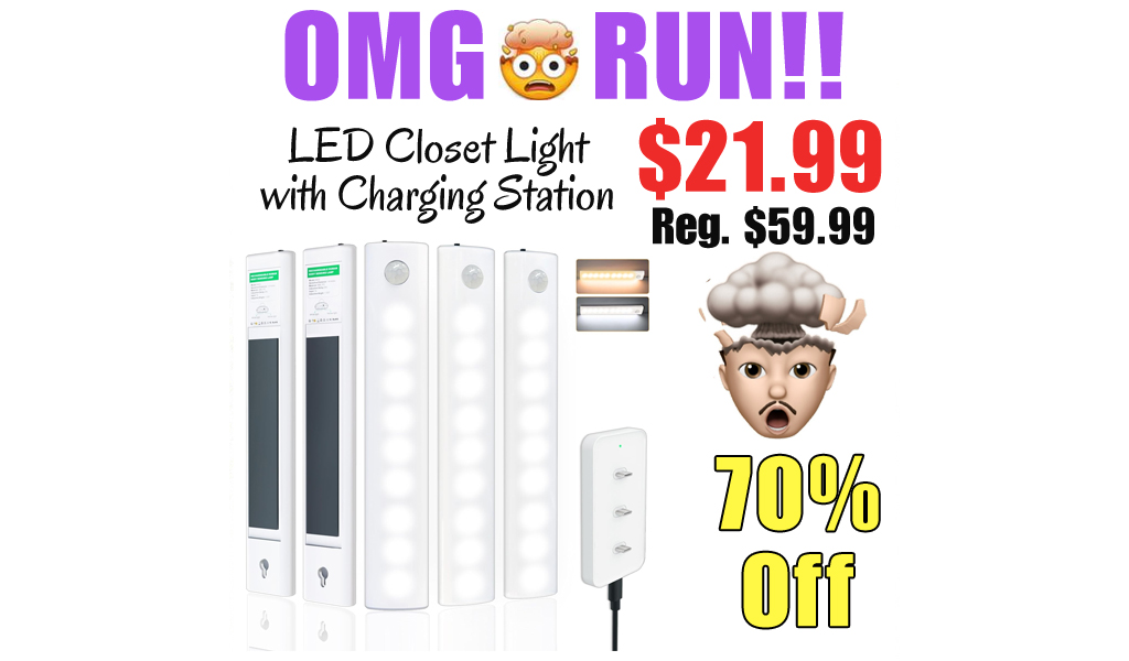 LED Closet Light with Charging Station Only $21.99 Shipped on Amazon (Regularly $59.99)