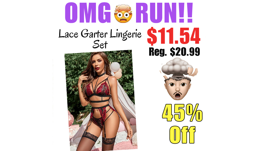 Lace Garter Lingerie Set Only $11.54 Shipped on Amazon (Regularly $20.99)