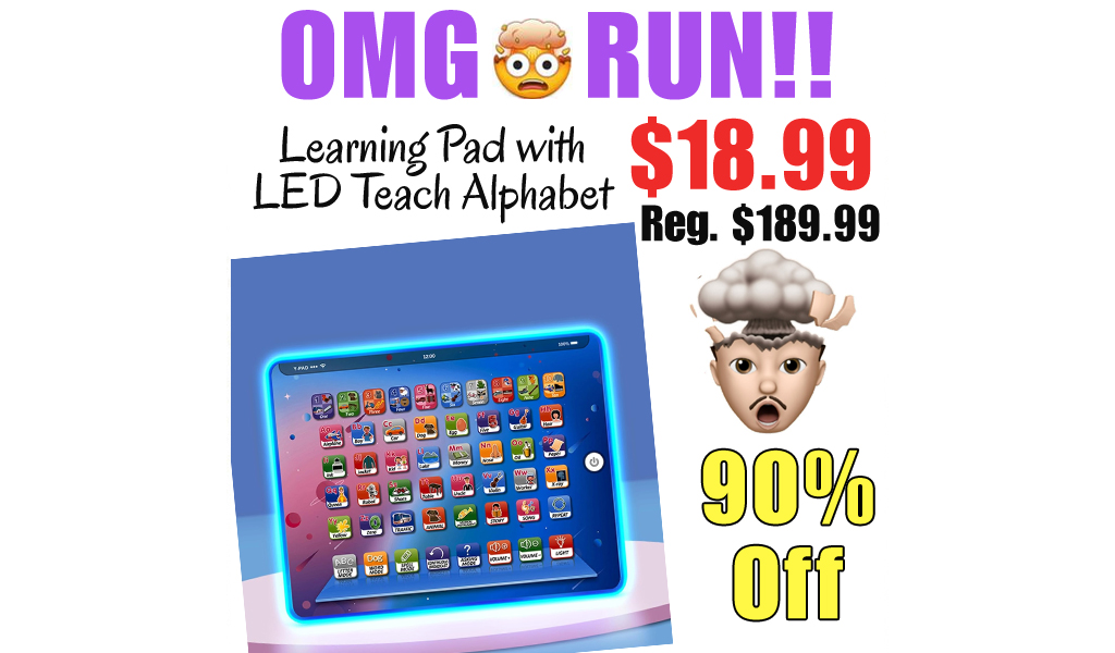 Learning Pad with LED Teach Alphabet Only $18.99 Shipped on Amazon (Regularly $189.99)