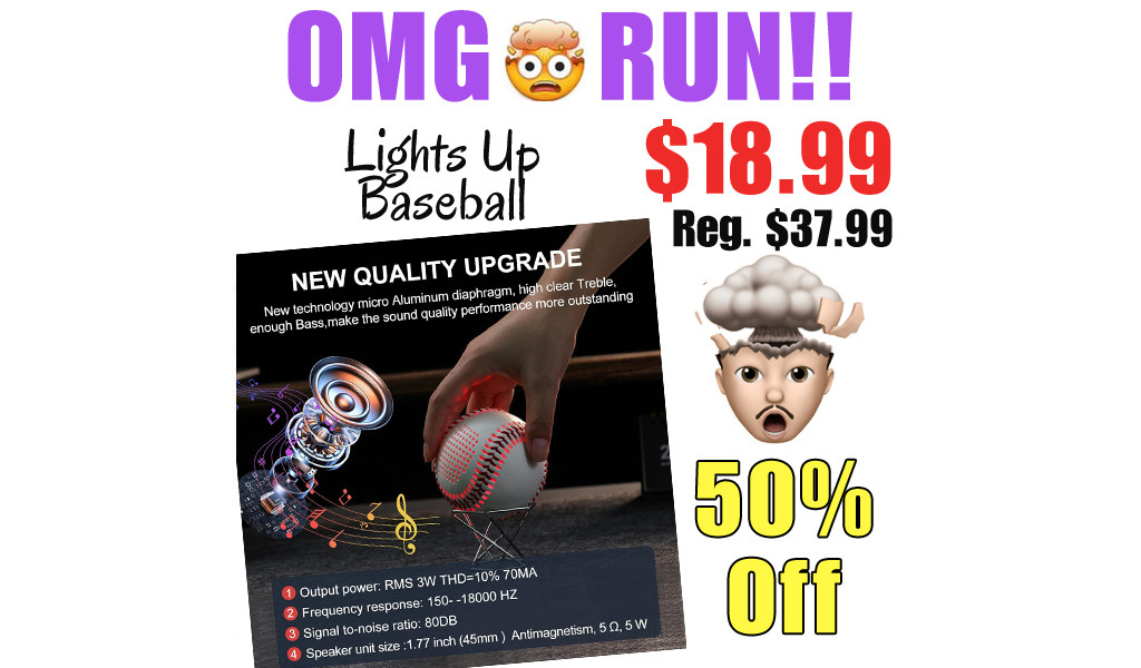 Lights Up Baseball Only $18.99 Shipped on Amazon (Regularly $37.99)