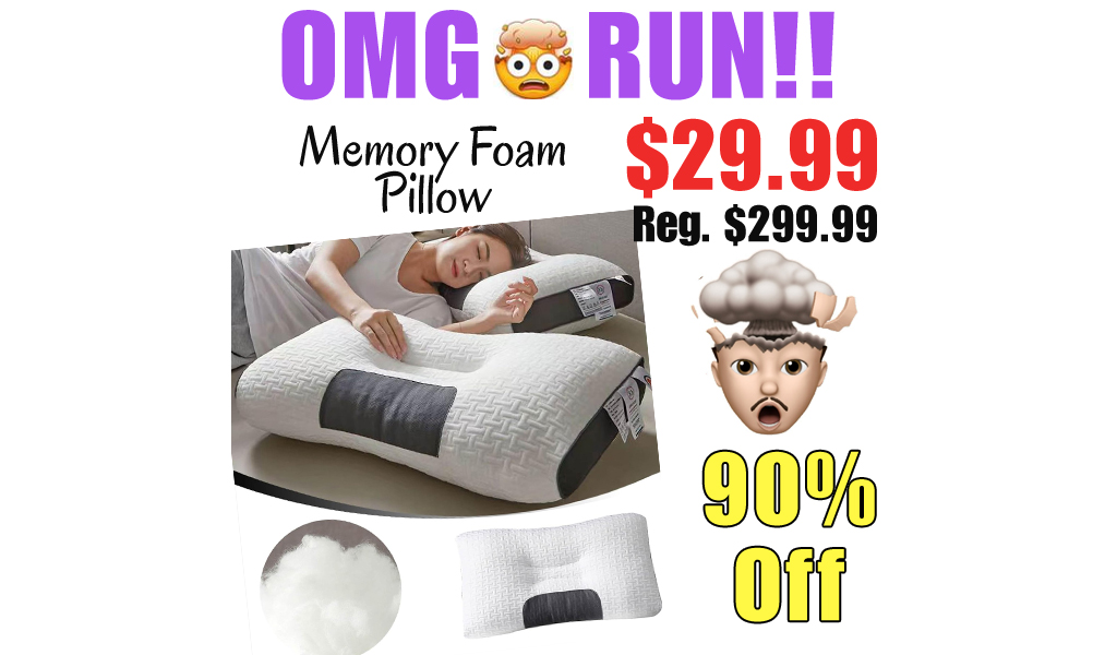 Memory Foam Pillow Only $29.99 Shipped on Amazon (Regularly $299.99)