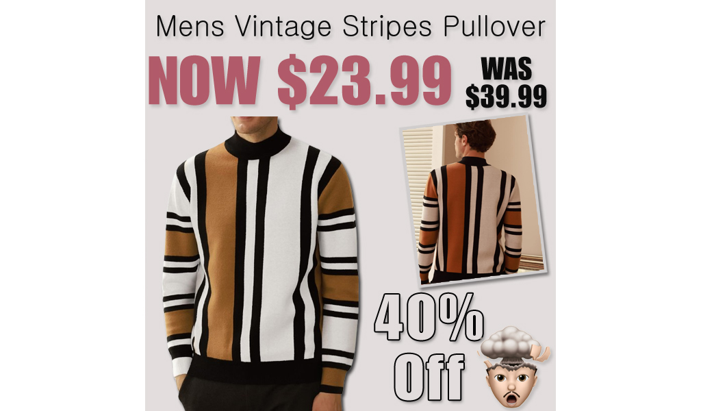 Mens Vintage Stripes Pullover Only $23.99 Shipped on Amazon (Regularly $39.99)