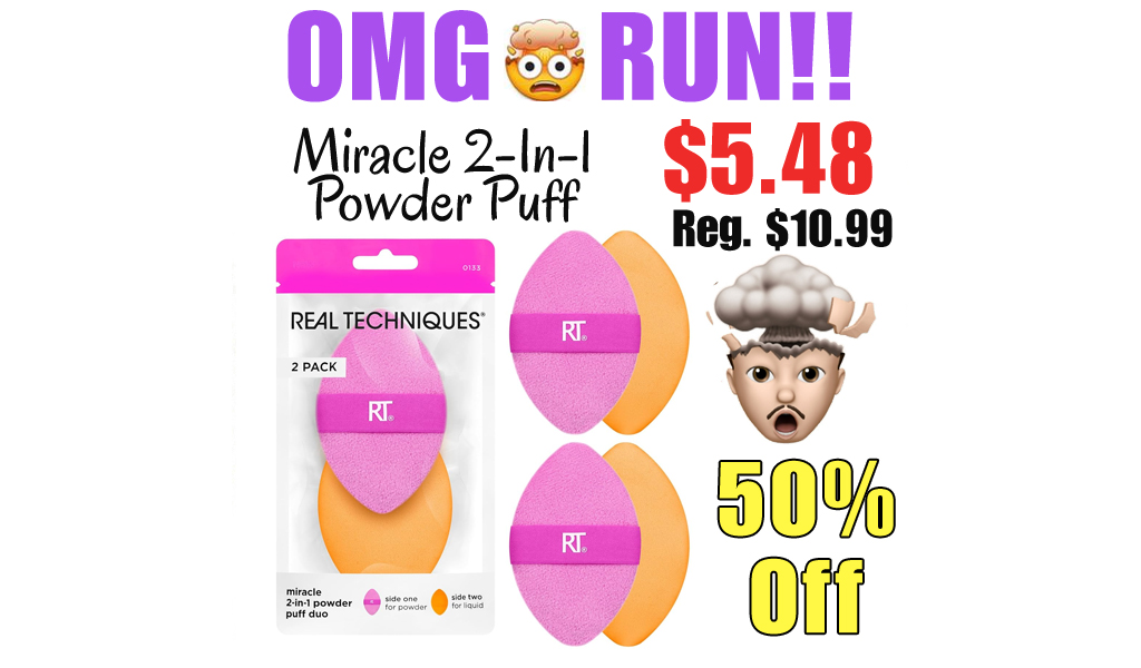 Miracle 2-In-1 Powder Puff ONLY $5.48 Shipped on Amazon (Regularly $10.99)