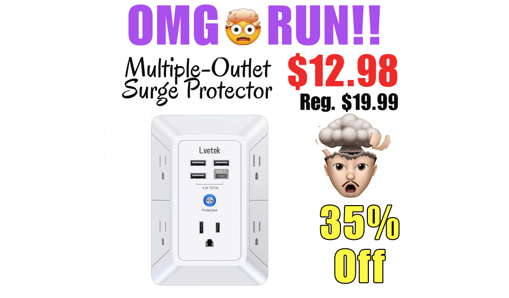Multiple-Outlet Surge Protector ONLY $12.98 Shipped on Amazon (Regularly $19.99)