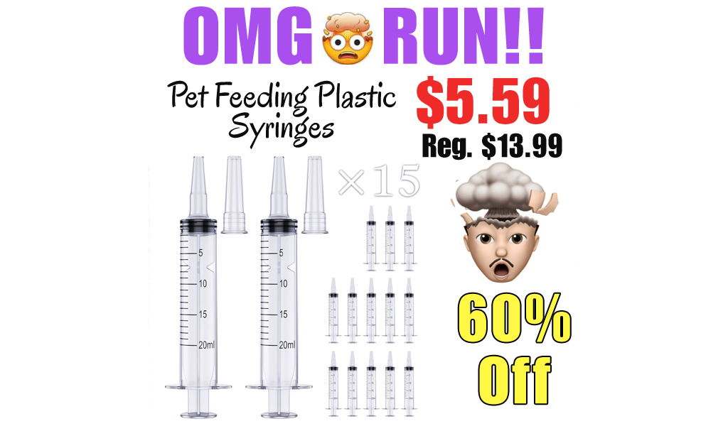 Pet Feeding Plastic Syringes Only $5.59 Shipped on Amazon (Regularly $13.99)