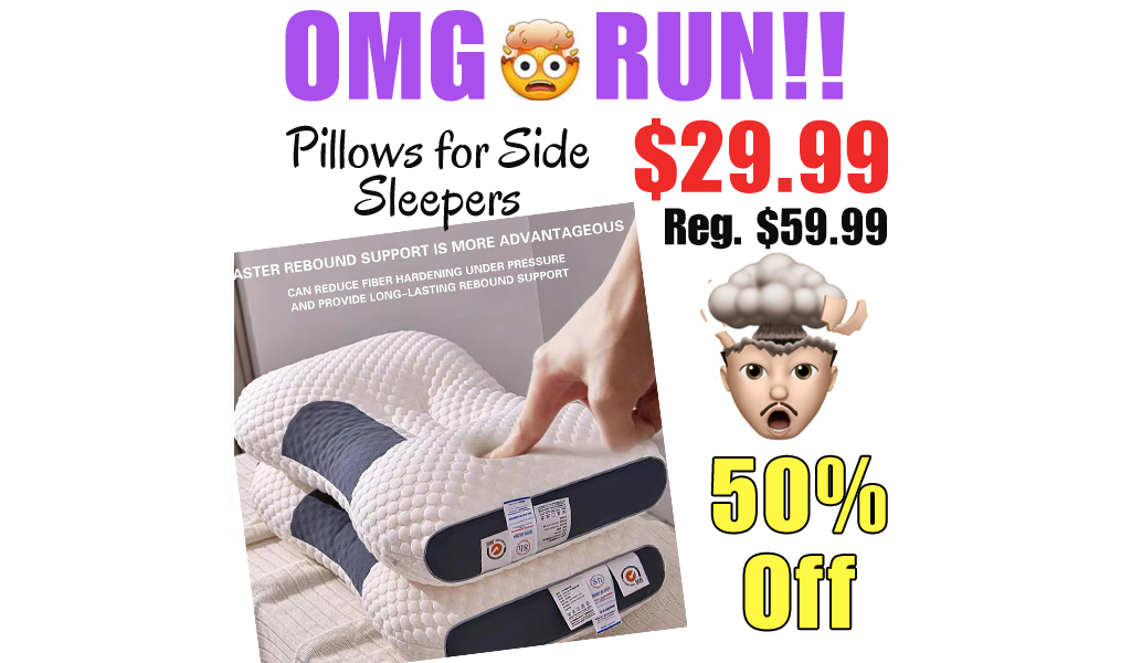 Pillows for Side Sleepers Only $29.99 Shipped on Amazon (Regularly $59.99)