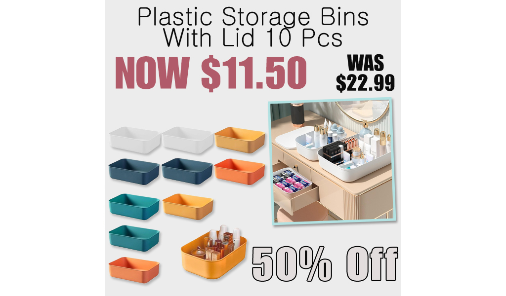 Plastic Storage Bins With Lid 10Pcs Only $11.50 Shipped on Amazon (Regularly $22.99)