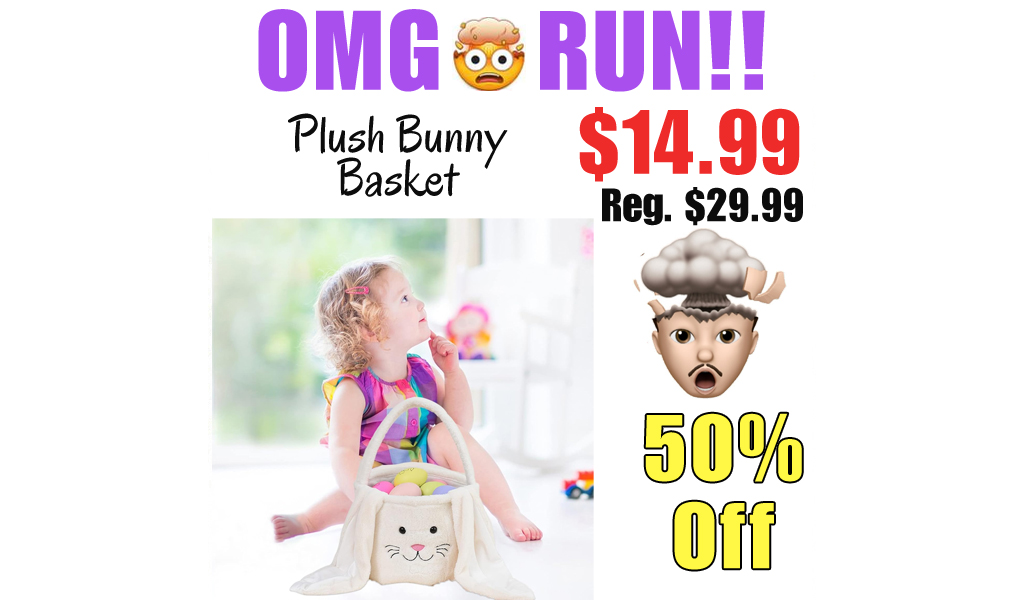 Plush Bunny Basket Only $14.28 Shipped on Amazon (Regularly $29.99)