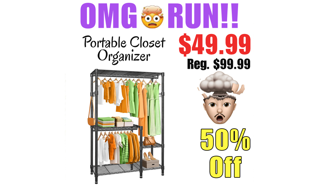 Portable Closet Organizer Only $49.99 Shipped on Amazon (Regularly $99.99)
