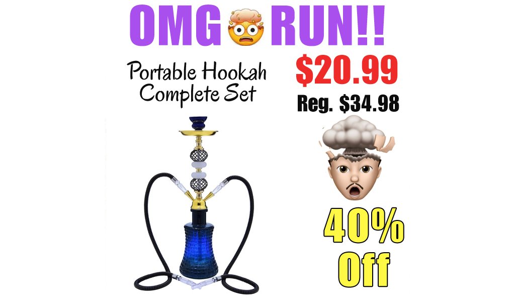 Portable Hookah Complete Set Only $20.99 Shipped on Amazon (Regularly $34.98)