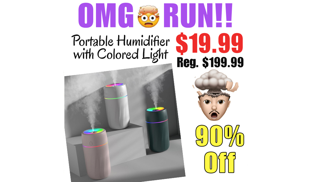 Portable Humidifier with Colored Light Only $19.99 Shipped on Amazon (Regularly $199.99)