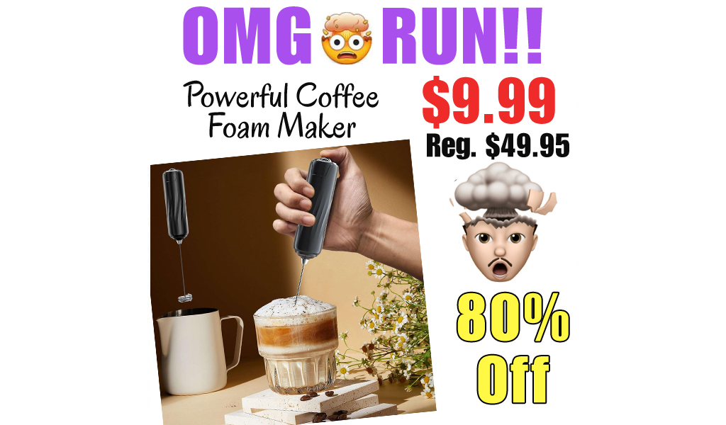 Powerful Coffee Foam Maker Only $9.99 Shipped on Amazon (Regularly $49.95)