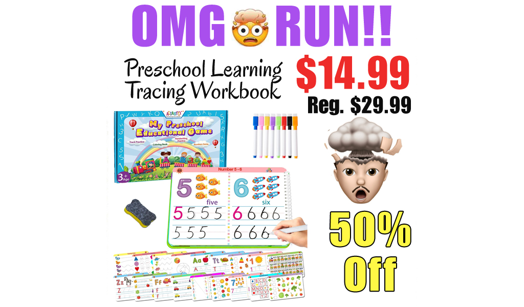 Preschool Learning Tracing Workbook Only $14.99 Shipped on Amazon (Regularly $29.99)