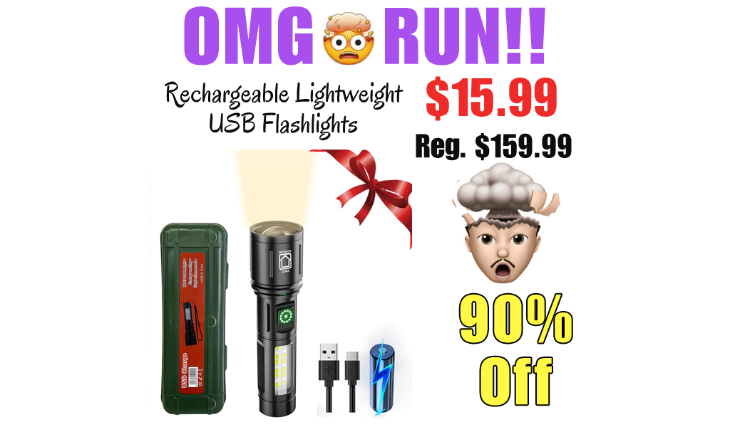 Rechargeable Lightweight USB Flashlights Only $15.99 Shipped on Amazon (Regularly $159.99)