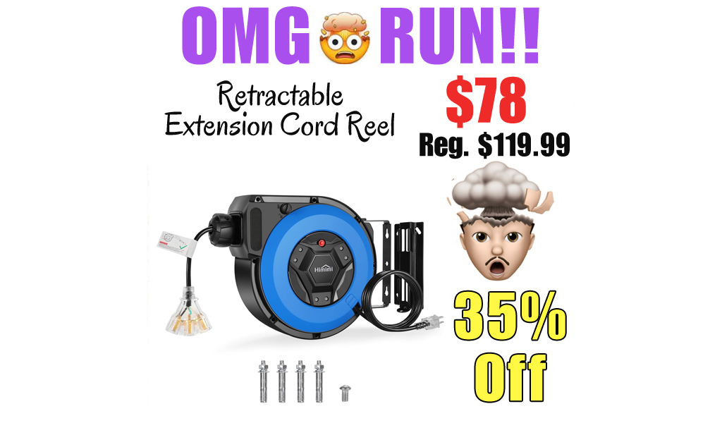 Retractable Extension Cord Reel Only $78 Shipped on Amazon (Regularly $119.99)