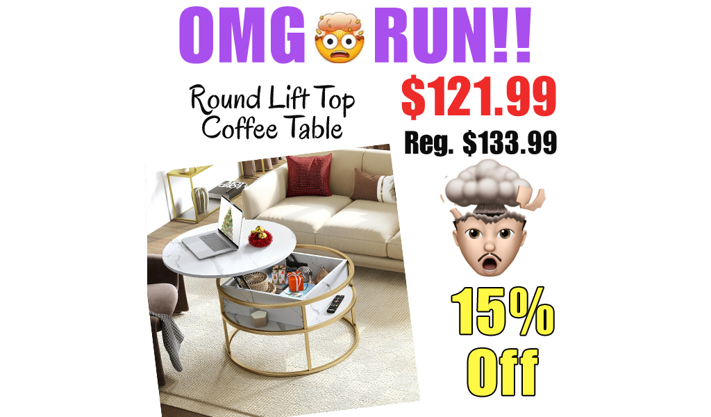 Round Lift Top Coffee Table Only $121.99 Shipped on Amazon (Regularly $133.99)