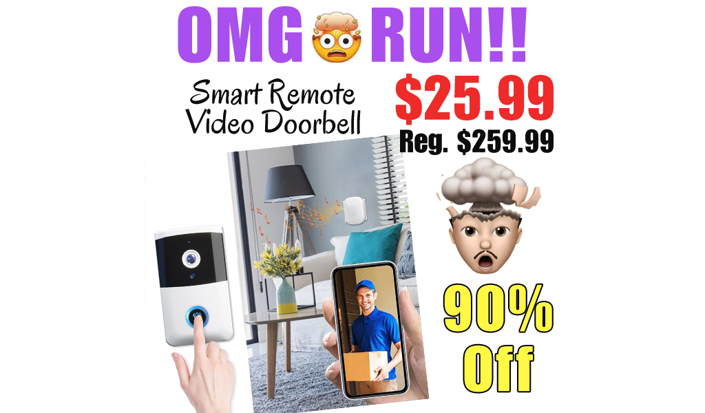 Smart Remote Video Doorbell Only $25.99 Shipped on Amazon (Regularly $259.99)