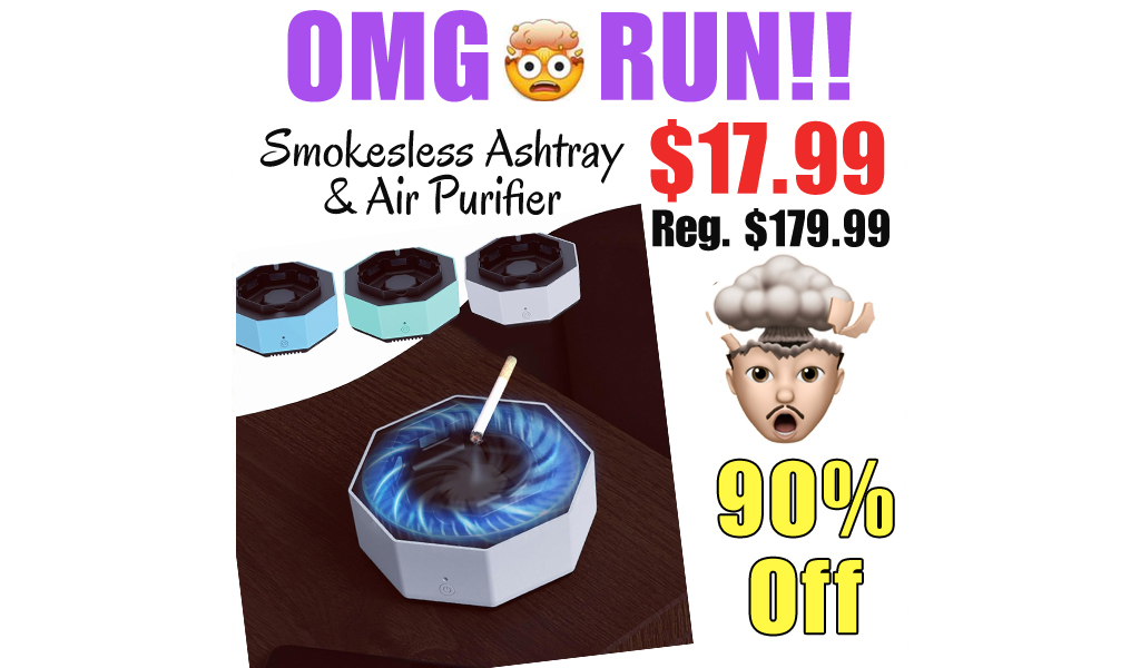 Smokesless Ashtray & Air Purifier Only $17.99 Shipped on Amazon (Regularly $179.99)