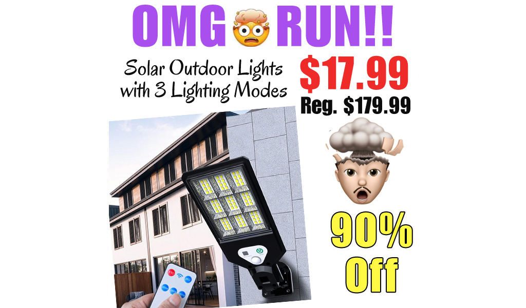 Solar Outdoor Lights with 3 Lighting Modes Only $17.99 Shipped on Amazon (Regularly $179.99)