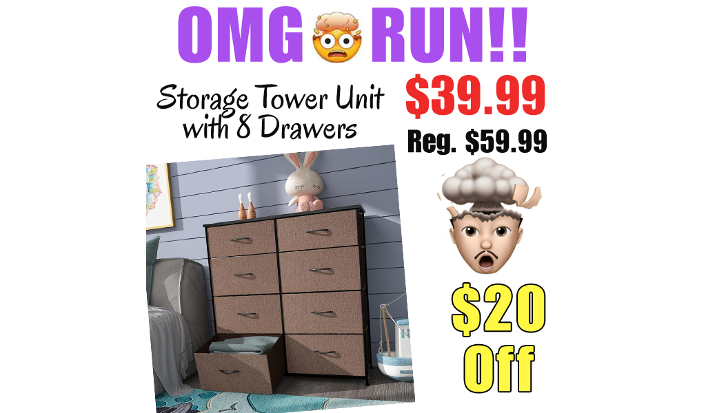Storage Tower Unit with 8 Drawers Only $39.99 Shipped on Amazon (Regularly $59.99)